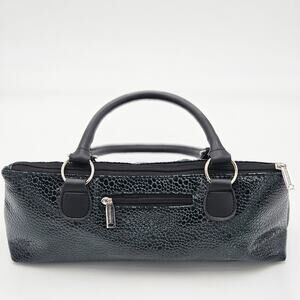 Primeware Green Black Pebbled Insulated Wine Clutch Bag 90s Mob Wife Y2K Gothic